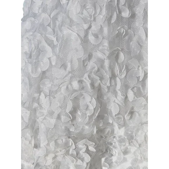 Short White Satin Halter Organza Flower Party Dress - NWT - Fashion Nova - Picture 8 of 11